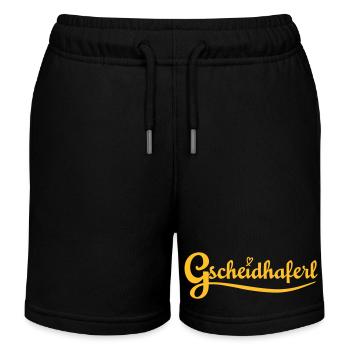 Gscheidhaferl - für deinen liebsten Klugscheißer - Kinder Organic Joggingshorts Mini Bolter von Stanley/Stella - Schwarz - Vorne