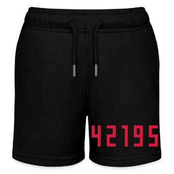 Marathon 42195 mètres - Short de jogging enfant bio Stanley/Stella - noir - Devant