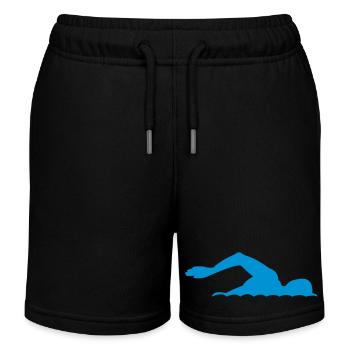 swimming - Kids Organic Sweat Shorts by Stanley/Stella - black - Front