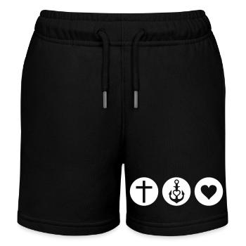 Foi Espoir Amour 01 - Short de jogging enfant bio Stanley/Stella - noir - Devant