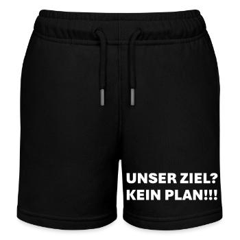 Unser Ziel kein Plan - Kinder Organic Joggingshorts Mini Bolter von Stanley/Stella - Schwarz - Vorne