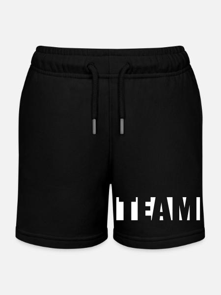 Team - Kids Organic Sweat Shorts by Stanley/Stella - black
