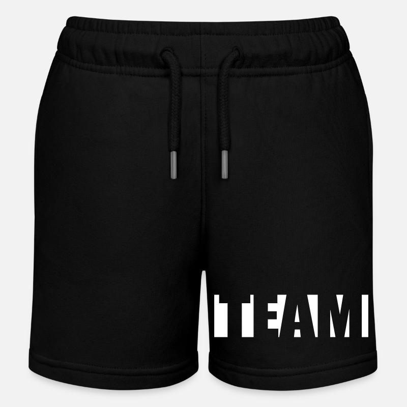 Team - Kids Organic Sweat Shorts by Stanley/Stella - black