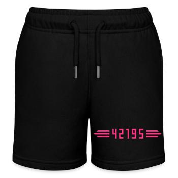 Marathon 42195 mètres - Short de jogging enfant bio Stanley/Stella - noir - Devant