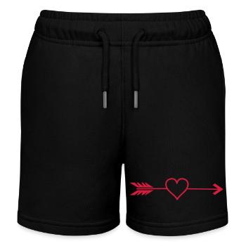 pfeil herz - Kinder Organic Joggingshorts Mini Bolter von Stanley/Stella - Schwarz - Vorne