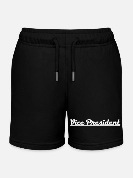 Vice President - Kids Organic Sweat Shorts by Stanley/Stella - black