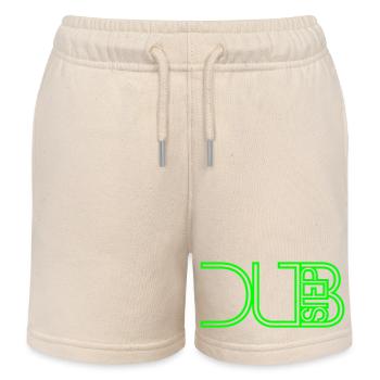 Dub Step Techno Musique Cool DJ Party Club Texte Logo - Short de jogging enfant bio Stanley/Stella - écru doux - Devant