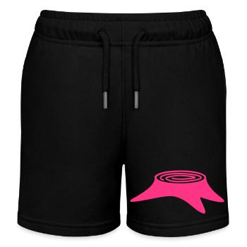 Baumstumpf Baum Fällen Holzfäller Wald Stumpf Holz - Kinder Organic Joggingshorts Mini Bolter von Stanley/Stella - Schwarz - Vorne
