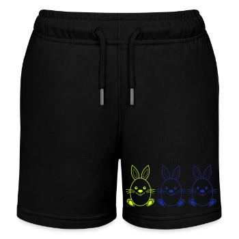 osterhase 3 - Kinder Organic Joggingshorts Mini Bolter von Stanley/Stella - Schwarz - Vorne