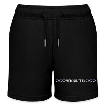 Coeurs d’équipe de mariage - Short de jogging enfant bio Stanley/Stella - noir - Devant