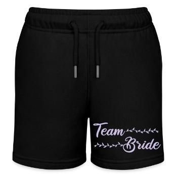 Team Bride - Kids Organic Sweat Shorts by Stanley/Stella - black - Front