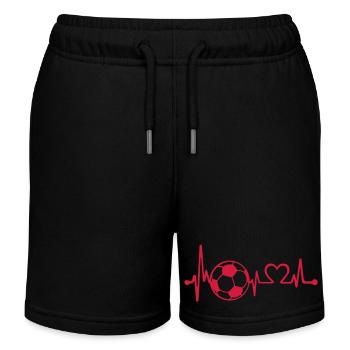 Football Love Beat - Short de jogging enfant bio Stanley/Stella - noir - Devant