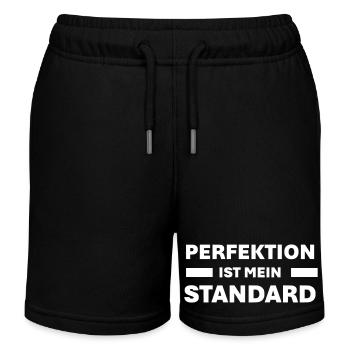 PERFECTION is my standard - Kids Organic Sweat Shorts by Stanley/Stella - black - Front