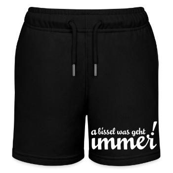 A bissel was geht immer – mit oder ohne Stenz - Kinder Organic Joggingshorts Mini Bolter von Stanley/Stella - Schwarz - Vorne