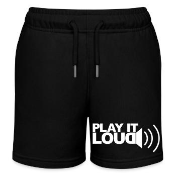 Play it Loud Lautsprecher Spruch Leben für Musik - Kinder Organic Joggingshorts Mini Bolter von Stanley/Stella - Schwarz - Vorne