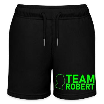 team robert kopf leuchtgrün - Kinder Organic Joggingshorts Mini Bolter von Stanley/Stella - Schwarz - Vorne