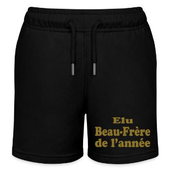Zum Schwager des Jahres gewählt - Kinder Organic Joggingshorts Mini Bolter von Stanley/Stella - Schwarz - Vorne