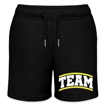 Team - Kids Organic Sweat Shorts by Stanley/Stella - black - Front