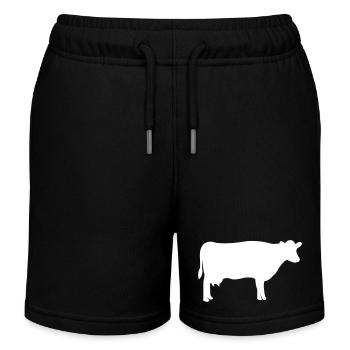 vache - Short de jogging enfant bio Stanley/Stella - noir - Devant