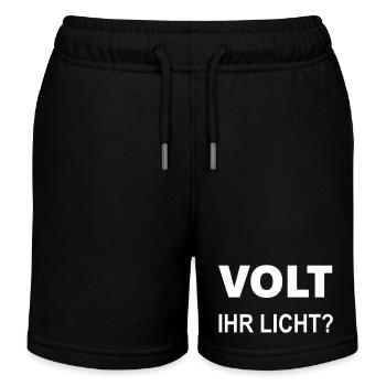 Volt Ihr Licht - Kinder Organic Joggingshorts Mini Bolter von Stanley/Stella - Schwarz - Vorne