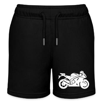 motorrad - Kinder Organic Joggingshorts Mini Bolter von Stanley/Stella - Schwarz - Vorne