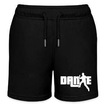Dance Text Tanzender Mann Silhouette Party Musik - Kinder Organic Joggingshorts Mini Bolter von Stanley/Stella - Schwarz - Vorne