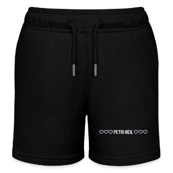 Petri Heil herzchen Fischen - Kinder Organic Joggingshorts Mini Bolter von Stanley/Stella - Schwarz - Vorne