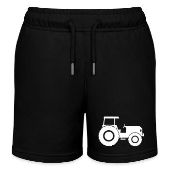 tractor - Kids Organic Sweat Shorts by Stanley/Stella - black - Front