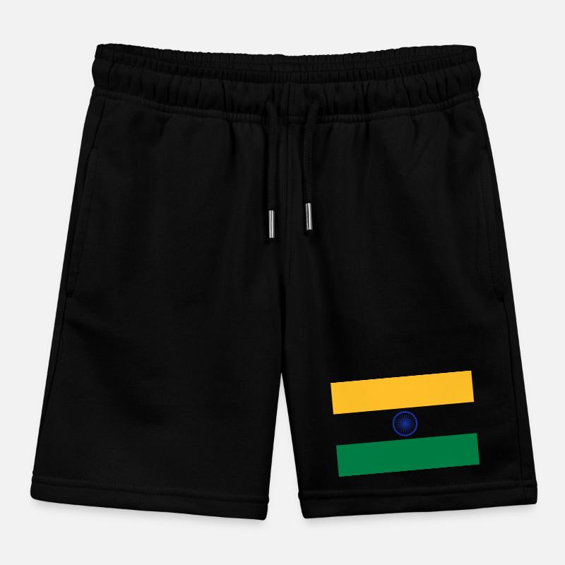 Flag India / Indian flag Kids Organic Sweat Shorts by Stanley/Stella