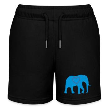 elephant herz - Kinder Organic Joggingshorts Mini Bolter von Stanley/Stella - Schwarz - Vorne