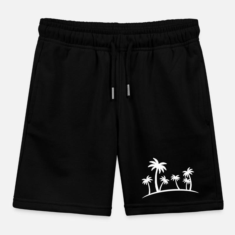 Palm trees Kids Organic Sweat Shorts by Stanley/Stella
