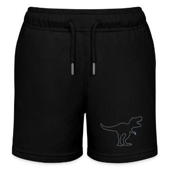 Dinosaure Trex - Short de jogging enfant bio Stanley/Stella - noir - Devant