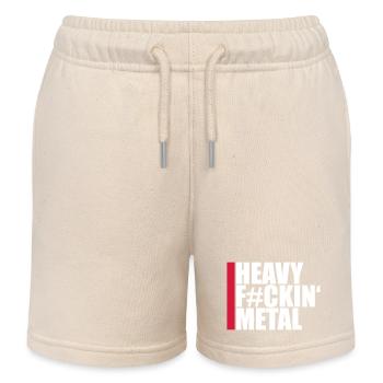 Heavy F#ckin' Metal Hard Rock Musik Texte Spruch - Short de jogging enfant bio Stanley/Stella - écru doux - Devant