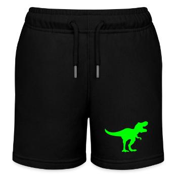 Dinosaurier T-rex - Kinder Organic Joggingshorts Mini Bolter von Stanley/Stella - Schwarz - Vorne