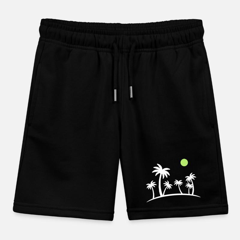 Palm trees Kids Organic Sweat Shorts by Stanley/Stella