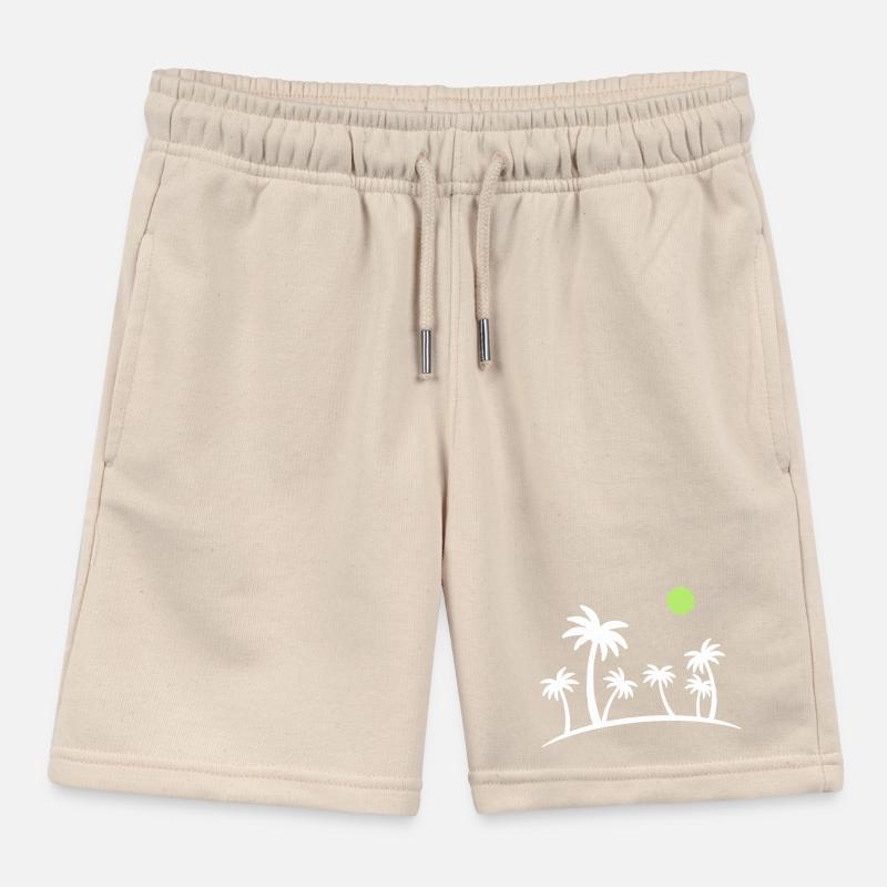 Palm trees Kids Organic Sweat Shorts by Stanley/Stella