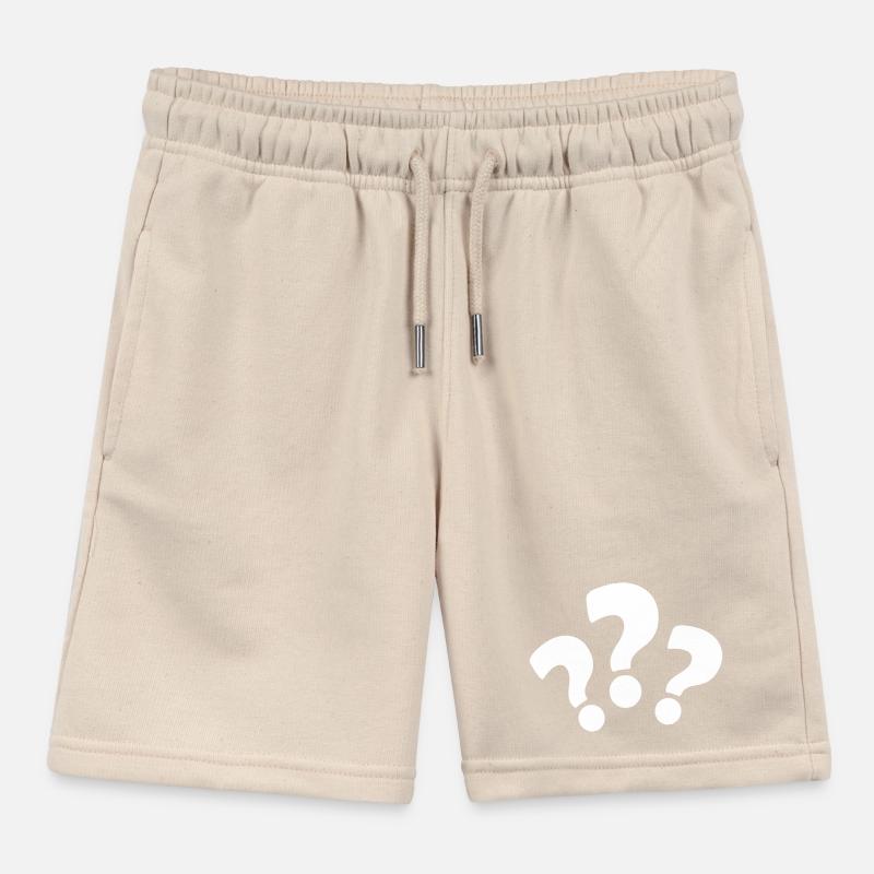 question mark Kids Organic Sweat Shorts by Stanley/Stella