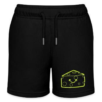Cheese Smile - Kinder Organic Joggingshorts Mini Bolter von Stanley/Stella - Schwarz - Vorne