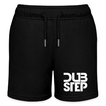 Dub Step Techno Musique Party Club Texte Lettrage - Short de jogging enfant bio Stanley/Stella - noir - Devant