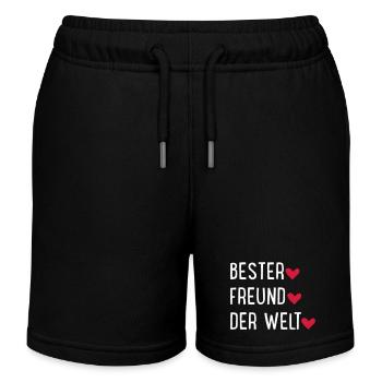 Freund - Kinder Organic Joggingshorts Mini Bolter von Stanley/Stella - Schwarz - Vorne