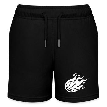 Feu de basket-ball - Short de jogging enfant bio Stanley/Stella - noir - Devant