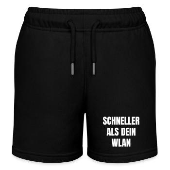 Faster than your Wi-Fi - Kids Organic Sweat Shorts by Stanley/Stella - black - Front