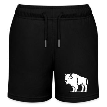 bison tier - Kinder Organic Joggingshorts Mini Bolter von Stanley/Stella - Schwarz - Vorne