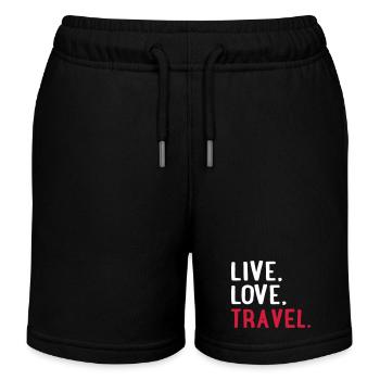 TRAVEL - Kinder Organic Joggingshorts Mini Bolter von Stanley/Stella - Schwarz - Vorne
