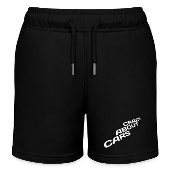 Crazy About Cars Cool Spruch Liebe Rennauto Fahren - Kinder Organic Joggingshorts Mini Bolter von Stanley/Stella - Schwarz - Vorne