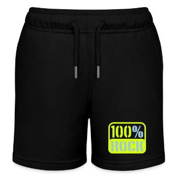 100% Percent Rock Heavy Metal Musique Texte Logo Fun - Short de jogging enfant bio Stanley/Stella - noir - Devant