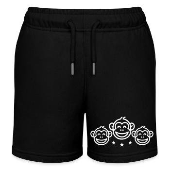 Party Monkey Group - Kids Organic Sweat Shorts by Stanley/Stella - black - Front