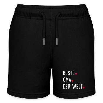 Oma - Kinder Organic Joggingshorts Mini Bolter von Stanley/Stella - Schwarz - Vorne