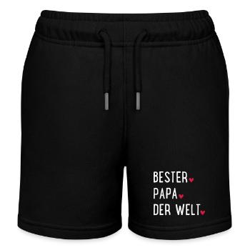 Bester Papa der Welt - Kinder Organic Joggingshorts Mini Bolter von Stanley/Stella - Schwarz - Vorne