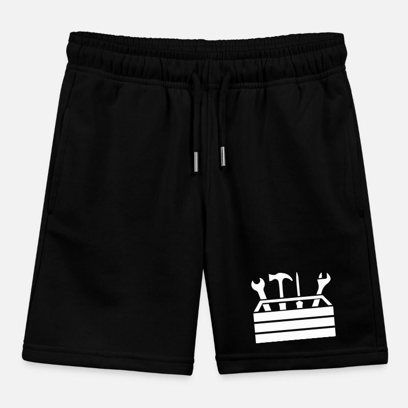 Tools Workshop Toolbox 1 Kids Organic Sweat Shorts by Stanley/Stella